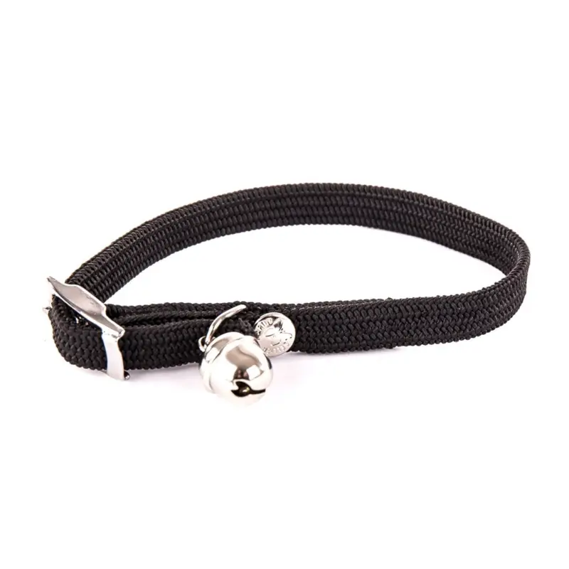 Remise Collier nylon élastique Martin Sellier noir 10/30cm pour chat