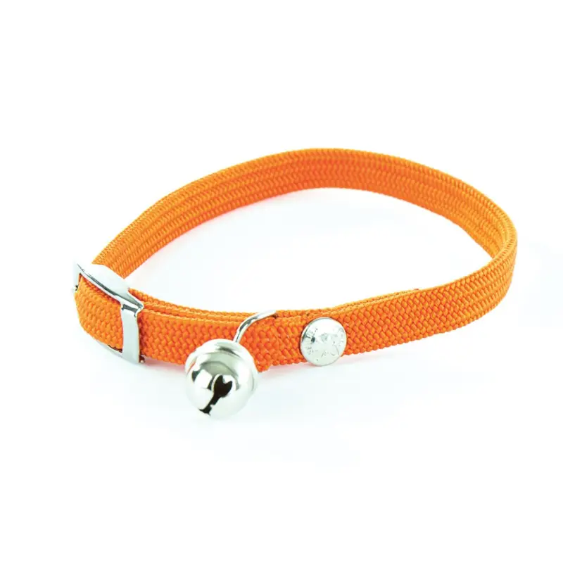 Certifié Collier nylon élastique Martin Sellier orange 10/30cm pour chat