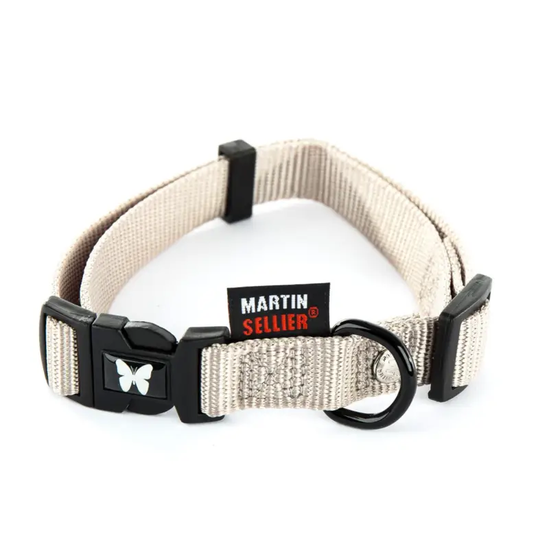 Promotion Saisonnière Collier nylon réglable Martin Sellier gris 16-30/45cm pour chien
