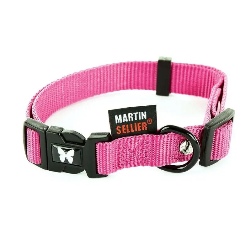 Super Prix Collier nylon réglable Martin Sellier rose 16-30/45cm pour chien