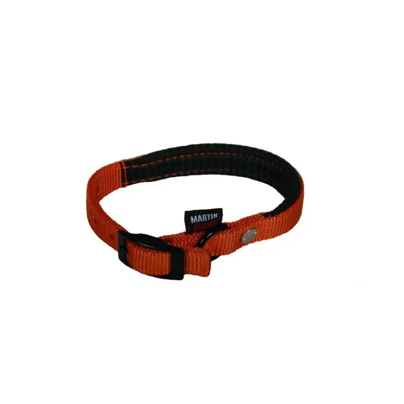 Prix Choc Collier confort Martin Sellier orange 16-35cm pour chien