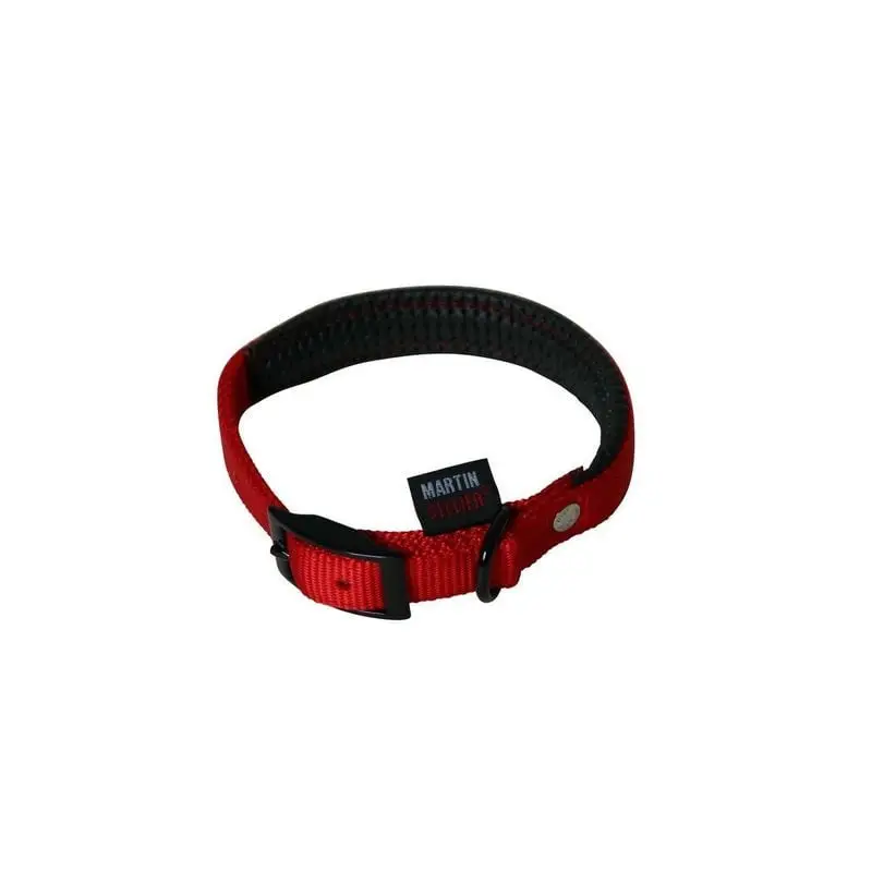 Prix Réduit Collier confort Martin Sellier rouge 20-45cm pour chien