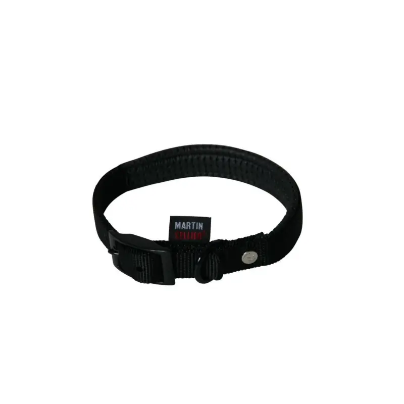 Collier confort Martin Sellier noir 25-65cm pour chien Offre Du Jour