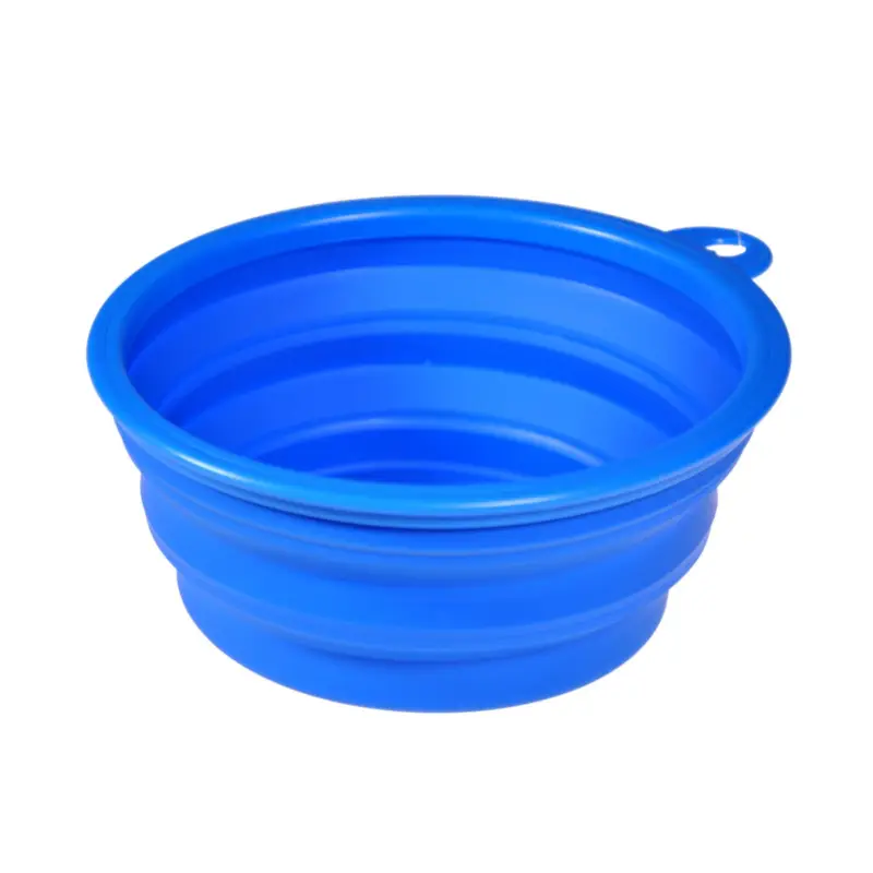 Nouvelle Collection Mangeoire Vadigran de voyage silicone bleu 17cm pour chien