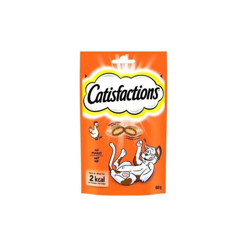 Catisfaction friandise pour chat poulet 60g Retour Gratuit