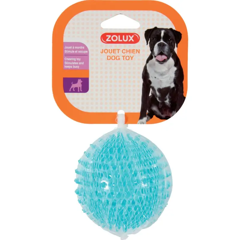 Dernier Modèle Jouet TPR balle Zolux Picot Pop 8 cm turquoise pour chien
