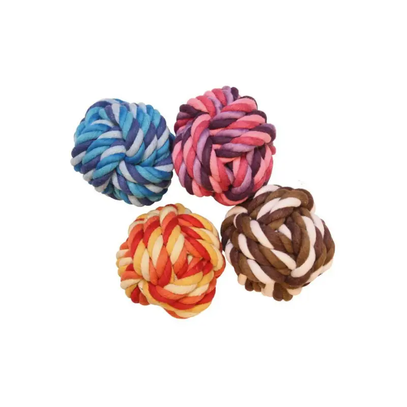 Petit Prix Jouet Martin Sellier balle coton 7 cm pour chien