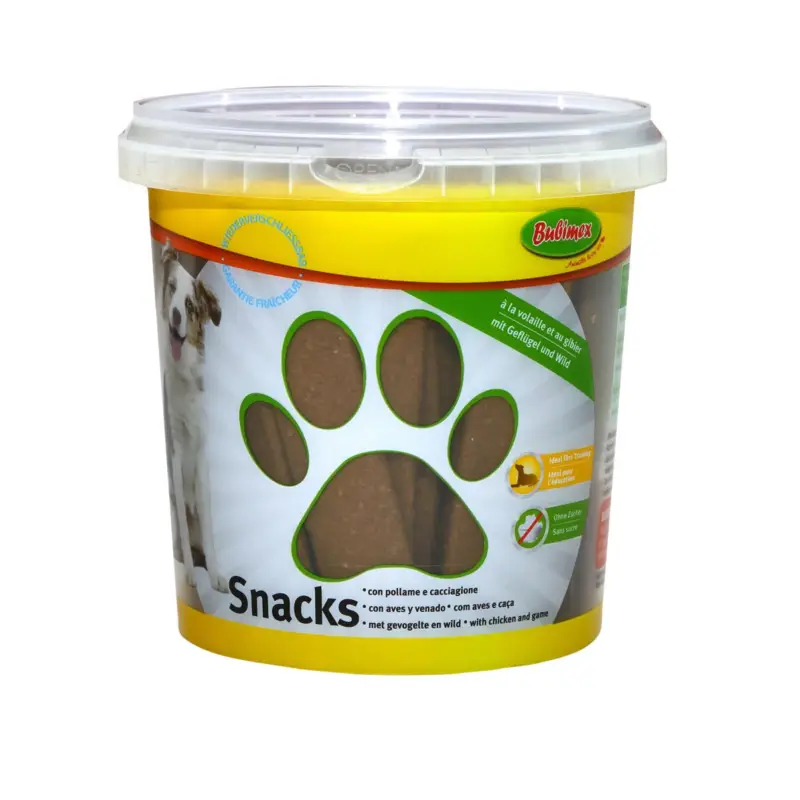 Nouvel Arrivage Bubimex Snack pour chien volaille et gibier en seau