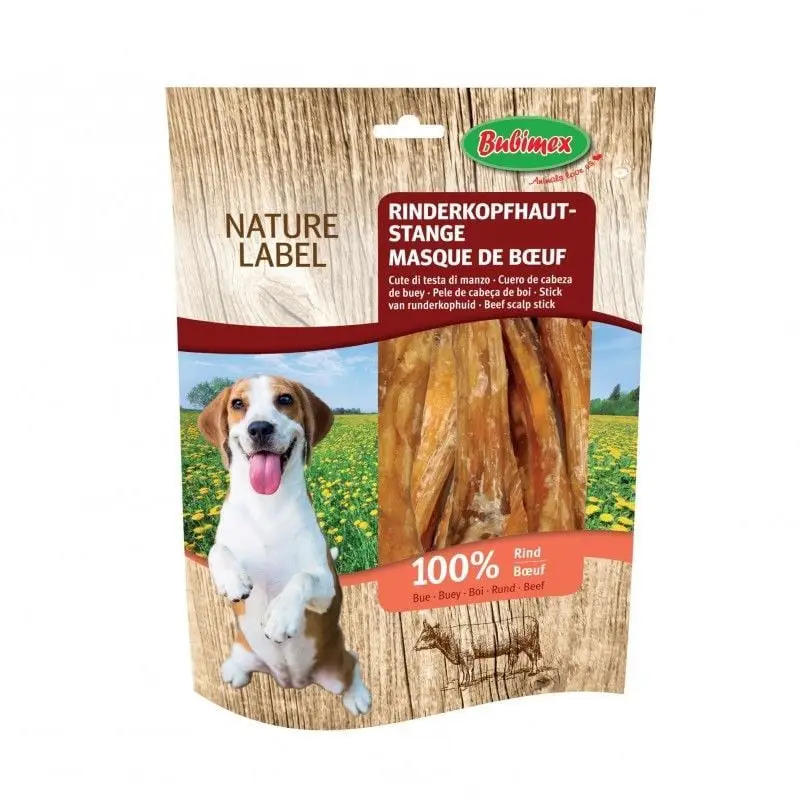 Bubimex Friandise masque de boeuf pour chien morceaux 200g Nouvelle Collection