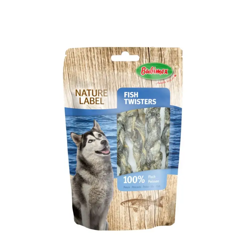 Remise Bubimex Fish twisters pour chien 60g