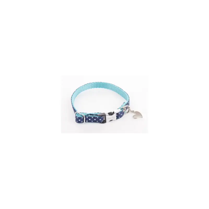 Satisfait Ou Remboursé Collier pois Martin Sellier bleu XS 10-17/27cm pour chien