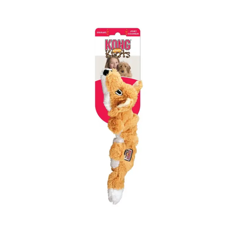 Jouet KONG scrunch knots fox SM pour chien Réduction