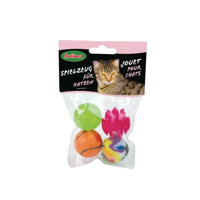 Prix Choc Jouet Bubimex assortiment balles x4 pour chat