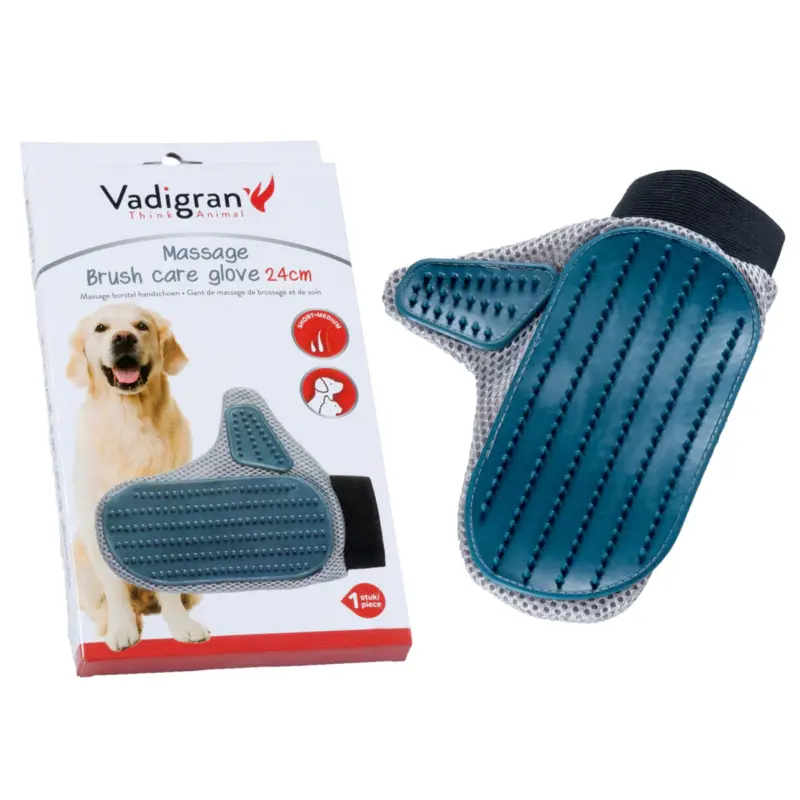 Gant de soins Vadigran en caoutchouc 24M pour chien Quantité Limitée