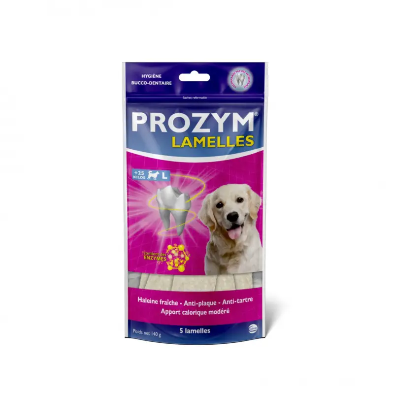 Seulement Aujourd&rsquo;hui Anti-tartre Prozym lamelle L sachet x5 pour chien