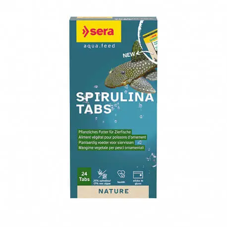 Sera Spirulina Tabs 24 Tabs – Pastilles végétales adhésives Nouvelle Collection