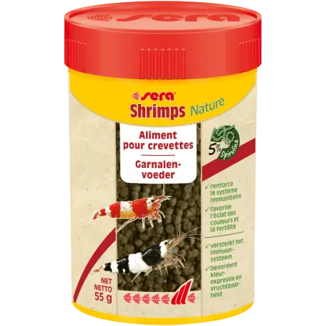 Réduction Sera Shrimp Nature 100ml – Nourriture pour crevettes