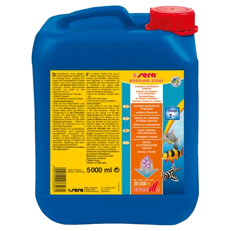 Achat Immédiat Sera phosvec•clear 5000ml – Anti-phosphates liquide aquarium