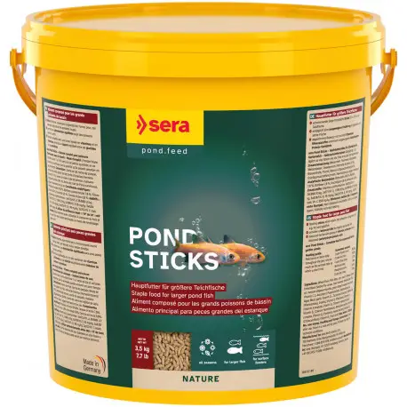 Meilleur Prix Sera Pond Sticks 21L – Aliment flottant complet pour poissons de bassin