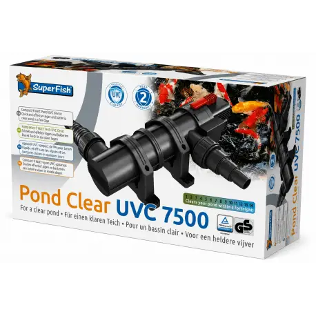 Expédié Aujourd&rsquo;hui Superfish Pondclear UVC 9W / 7500 Litres – Filtre UV pour bassin