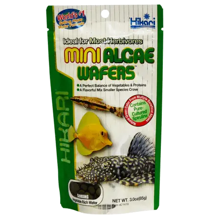 Hikari Mini Algae Wafers 85gr – Nourriture poissons herbivores Meilleur Prix