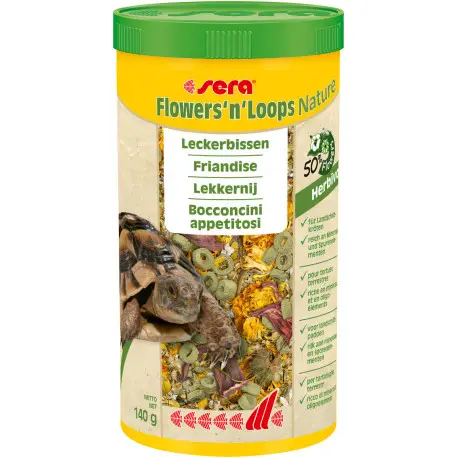 Remise SERA Flowers&rsquo;n&rsquo;Loops Nature 1000ml – Friandise naturelle tortue