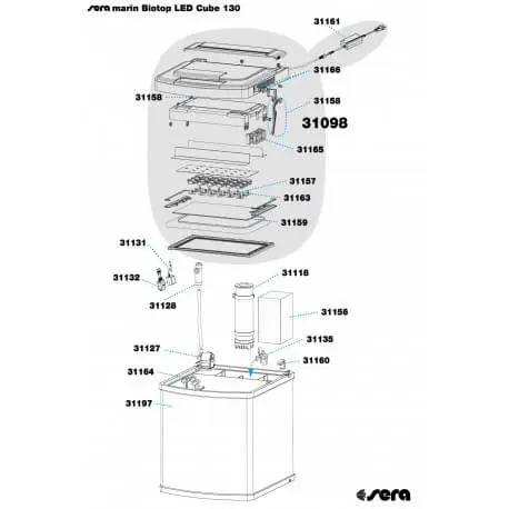 Prix Choc sera tiges d&rsquo;appui droite et gauche avec charniere de fixation 2 pces pour sera marin Biotop LED Cube 130