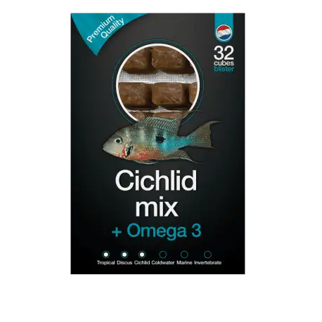 Dutch Select cichlid Mix & Omega3 100gr Lot de 10pcs (1Kg) – Nourriture congelée Meilleure Vente