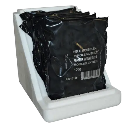 Dutch Select Moules Entieres 100gr Lot de 10pcs (1Kg) – Nourriture congelée Promotion