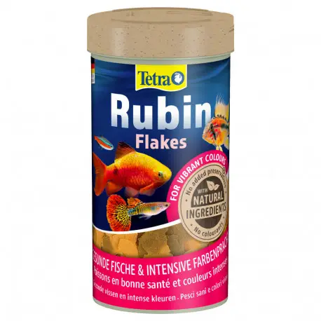 Tetra Rubin flakes 250ml – Nourriture coloration poissons tropicaux Prix Réduit