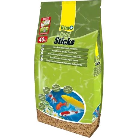 Tetra Pond Sticks 40L – Nourriture poissons bassin Réduction