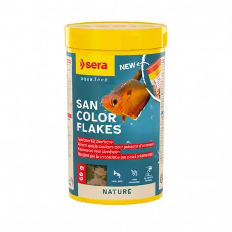 Sera San Color Flakes 250ml – Nourriture poissons tropicaux Haute Qualité
