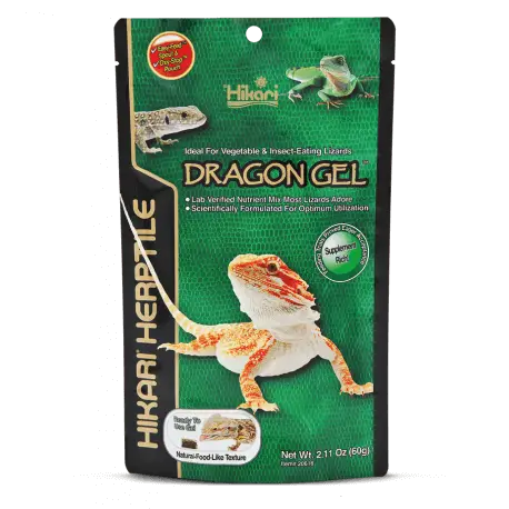 HIKARI REPTILE DRAGONGEL 60gr – Nourriture pour Pogona Agame Barbu Jusqu&rsquo;à Épuisement Des Stocks