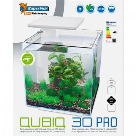 Commander Maintenant SUPERFISH QUBIQ 30 PRO BLANC – Aquarium équipé