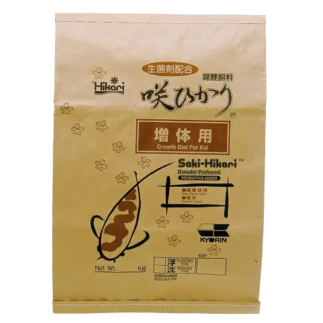 Nouvelle Collection SAKI HIKARI GROWTH L 15 KG – Nourriture croissance Carpes Koïs