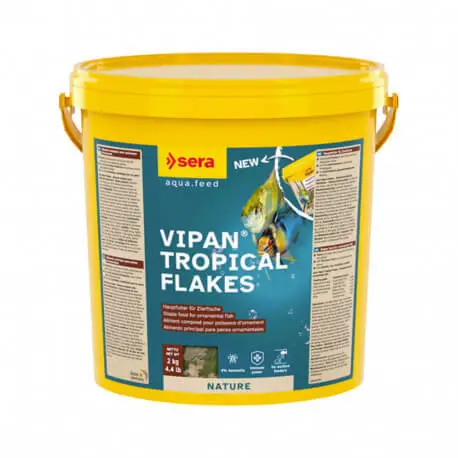 Solde sera Vipan Flakes 10L – 2Kg – Nourriture poissons tropicaux