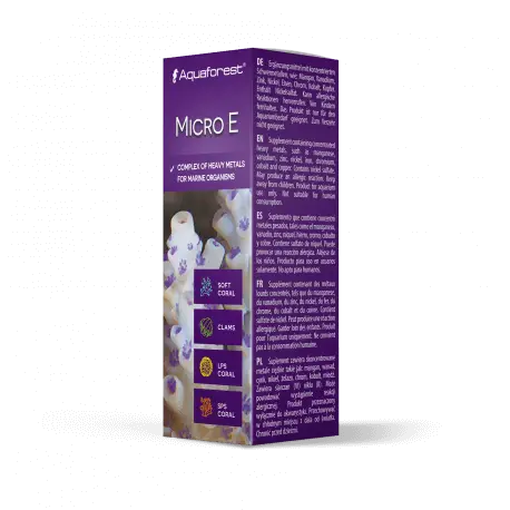 Nouvelle Collection Aquaforest Micro E 10ml – Enrichi en éléments traces