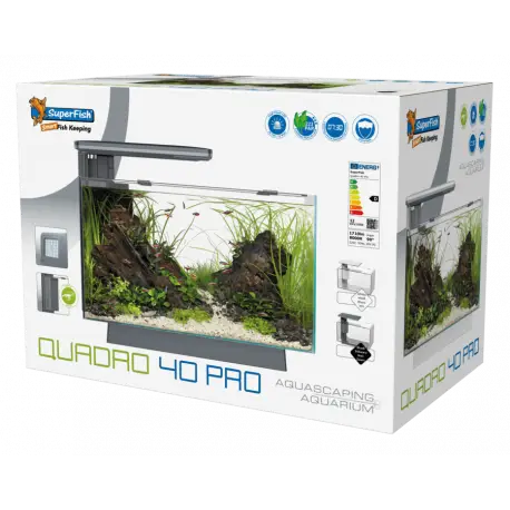 SUPERFISH QUADRO 40 PRO BLANC – Aquarium équipé Meilleure Vente