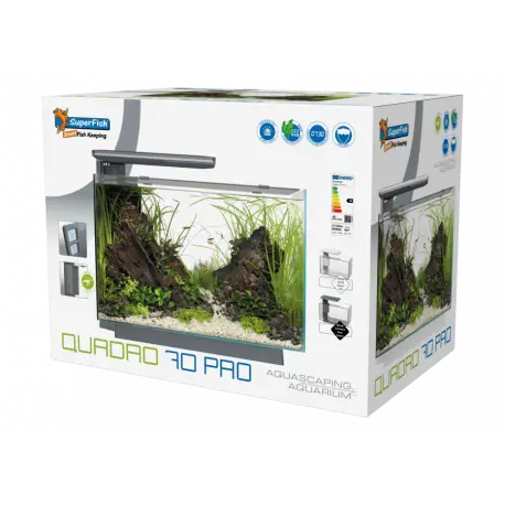 Expédition Rapide SUPERFISH QUADRO 70 PRO BLANC – Aquarium équipé