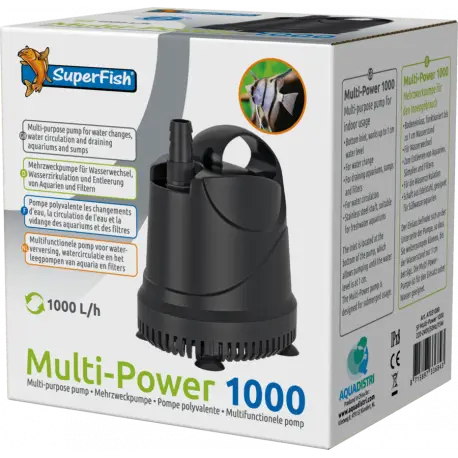 Vente Flash SUPERFISH MULTIPOWER 1000L/H – Pompe à eau aquarium