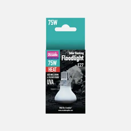 ARCADIA SOLAR BASKING FLOODLIGHT 75 WATT – Spot chauffant Super Prix