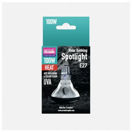 ARCADIA SOLAR BASKING SPOTLIGHT 100 WATT – Spot chauffant Nouvelle Collection