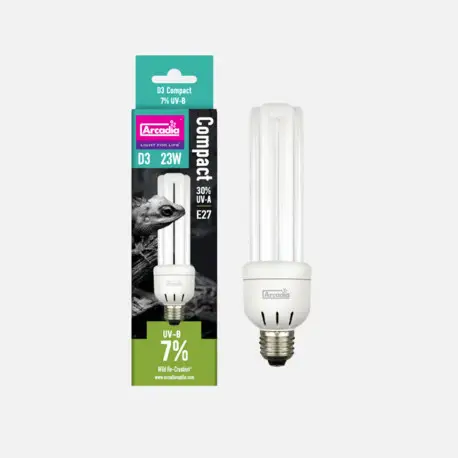 Livraison Express ARCADIA D3 COMPACT BULB 7% UVB 23 WATT