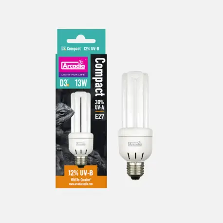 ARCADIA MINI TRIPLE U D3+ 12% SCREW IN COMPACT 13 WATT Vente Directe