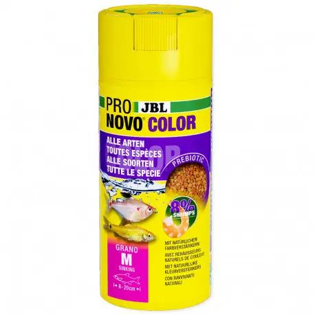 Promotion Saisonnière JBL PRONOVOCOLOR GRANO M 250ml – Nourriture poissons tropicaux