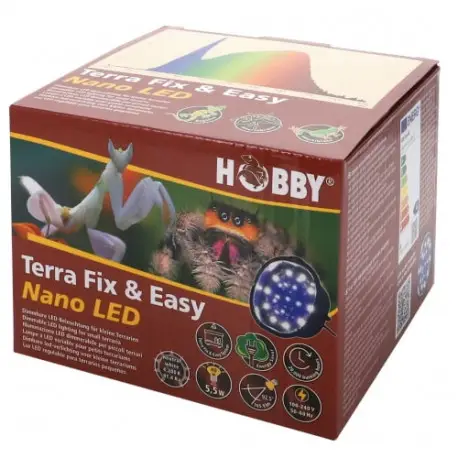 Vente Directe Hobby Terra Fix & Easy Nano LED – Eclairage pour petit Terrarium / Insectarium