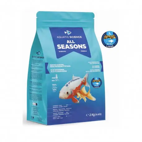 Affaire À Saisir AQUATIC SCIENCE ALL SEASON LArge 6 -7 mm – 2 Kg – Nourriture bassin