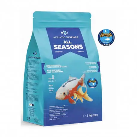 AQUATIC SCIENCE ALL SEASON Large 6 -7 mm – 5 Kg – Nourriture bassin Commande En Gros