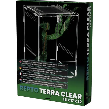 REPTO Terra Clear 15x17x22 – Terrarium compact Dernière Chance
