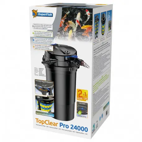 SUPERFISH TOPCLEAR PRO 24.000 UVC-24W – Filtre pression bassin Dernier Modèle